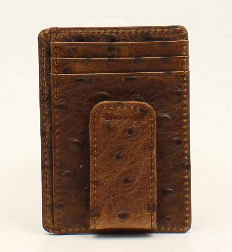 Nocona VIntage Ostrich Print Money Clip Wallet