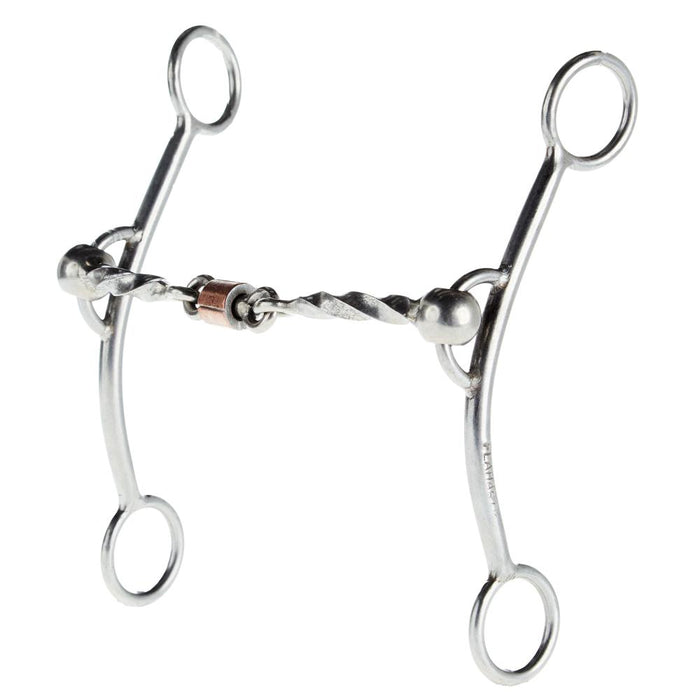 Reg'lar Betty Twisted Square Copper Roller Dog Bone Gag Bit