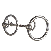 Locked O Ring Twisted Wire Snaffle Gag Bit