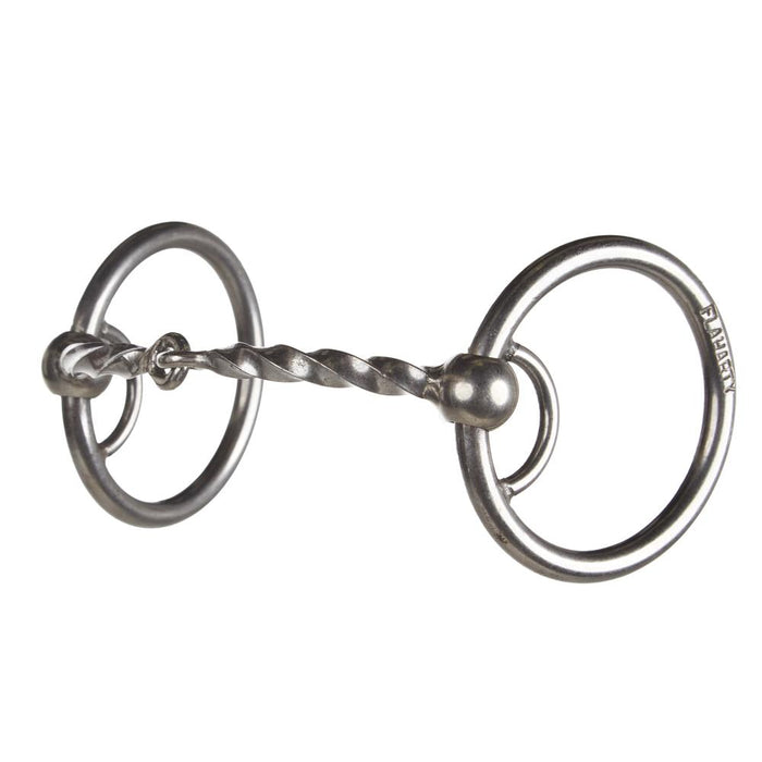 Locked O Ring Twisted Square Snaffle Gag Bit