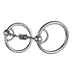 Locked O Ring Twisted Wire Copper Roller Dog Bone Snaffle Gag Bit