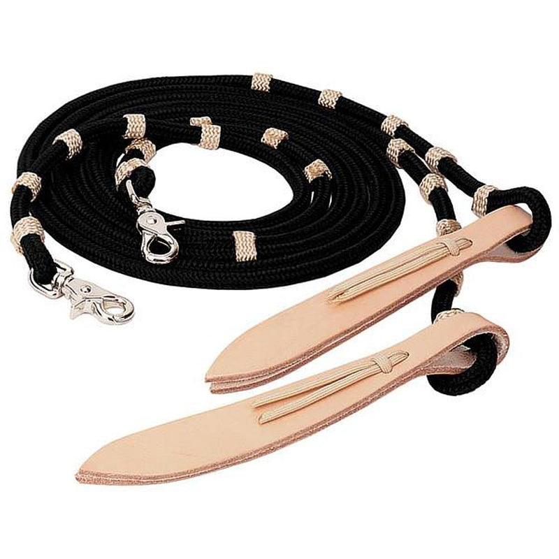 Vaquero Split Reins with Leather Popper Ends