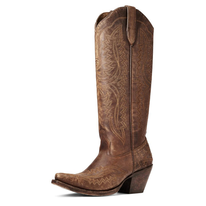 Womens Casanova 16in Naturally Distressed Brown Top Cowgirl Boot