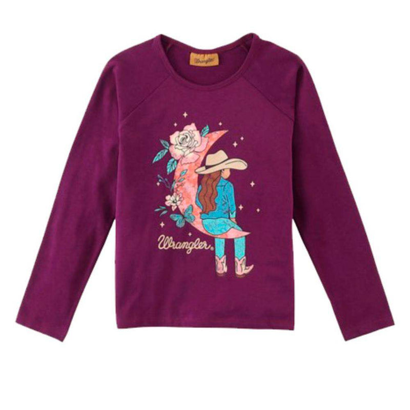 Girl's Long Sleeve Cowgirl Graphic Tee