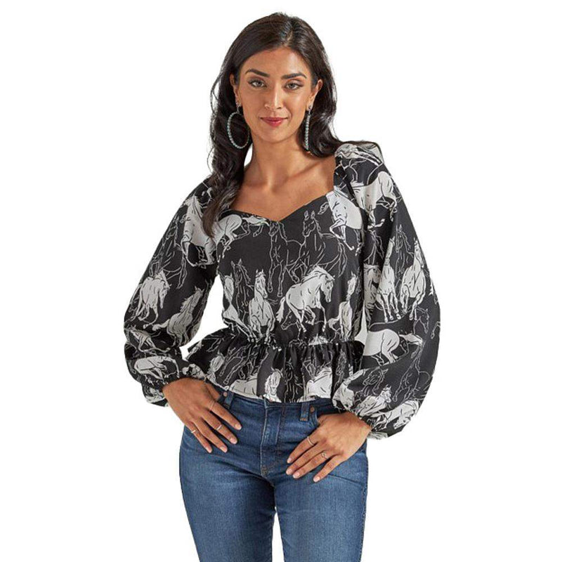 Women's Stampede Peplum Blouse