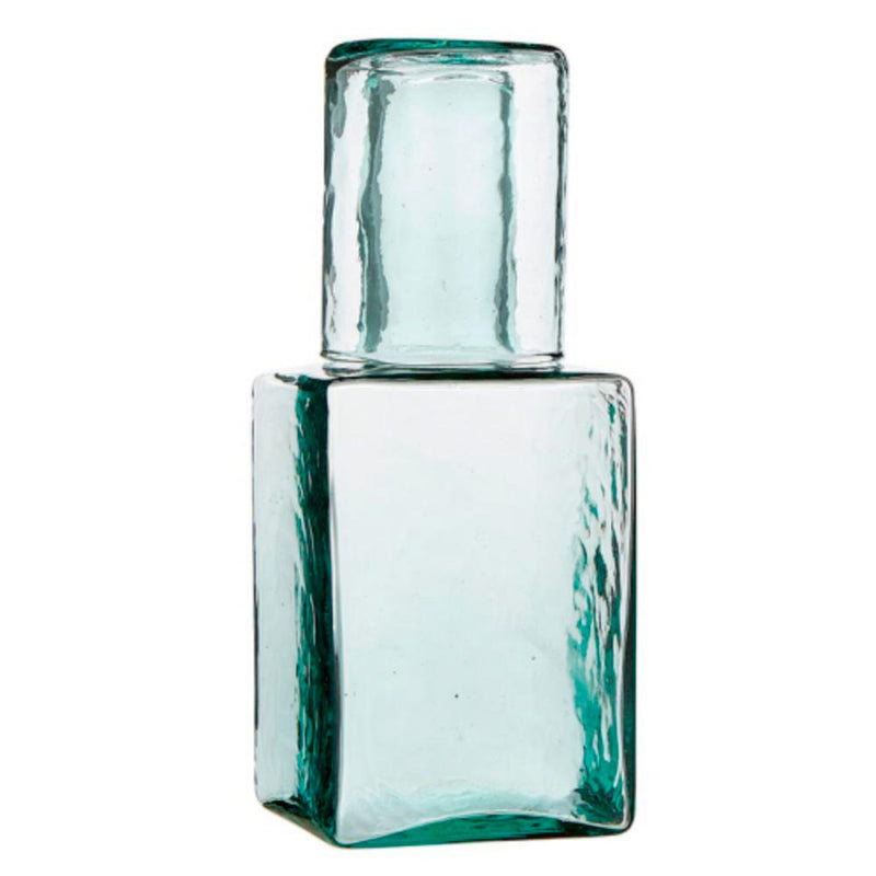 Hammered Glass Bottle and Glass Set