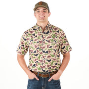 Men's Camo Short Sleeve Snap Shirt