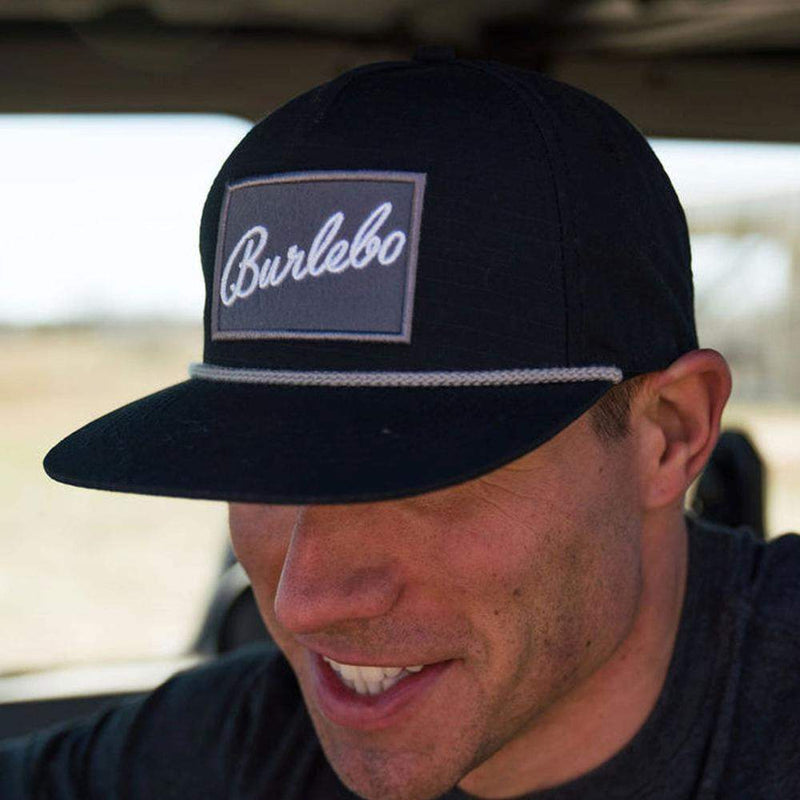 Burlebo Black Grey Signature Patch Cap