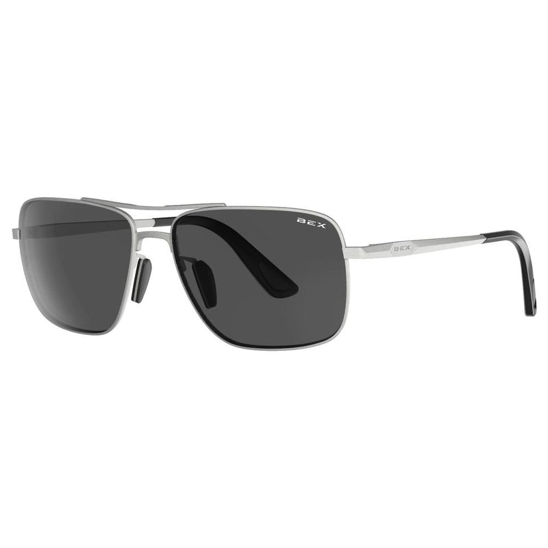 Porter Matte Silver and Grey Sunglasses