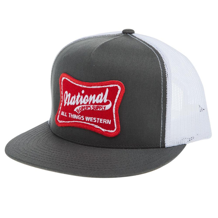 National Ropers Supply Charcoal and White Cap