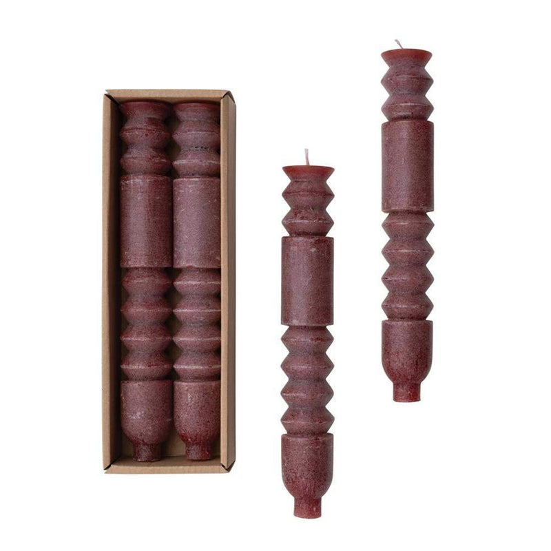 Creative Co-Op Unscented Totem Red Taper Candles