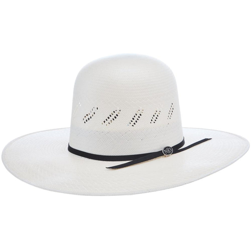 20X Ivory Shantung 4 1/4 Inch Brim Open Crown Black Band