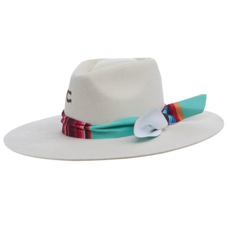 Indian Lodge 3 3/4in Brim White Fashion Hat