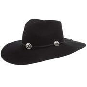 Charlie 1 Horse Traveler Black 3 3/4in Brim Concho Band Fashion Hat