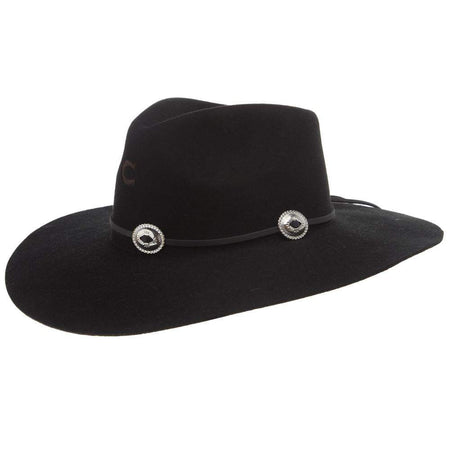 Charlie 1 Horse Traveler Black 3 3/4in Brim Concho Band  display picture 3