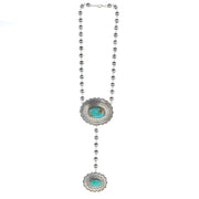 Statement Navajo Pearl Concho Drop Necklace