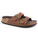 Womens Delilah Tan Tumbled Leather Buckle Sandal