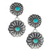 Sterling Concho Turquoise Post Earrings