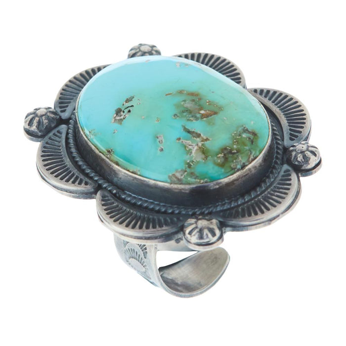 Large Turquoise Scallop Ring