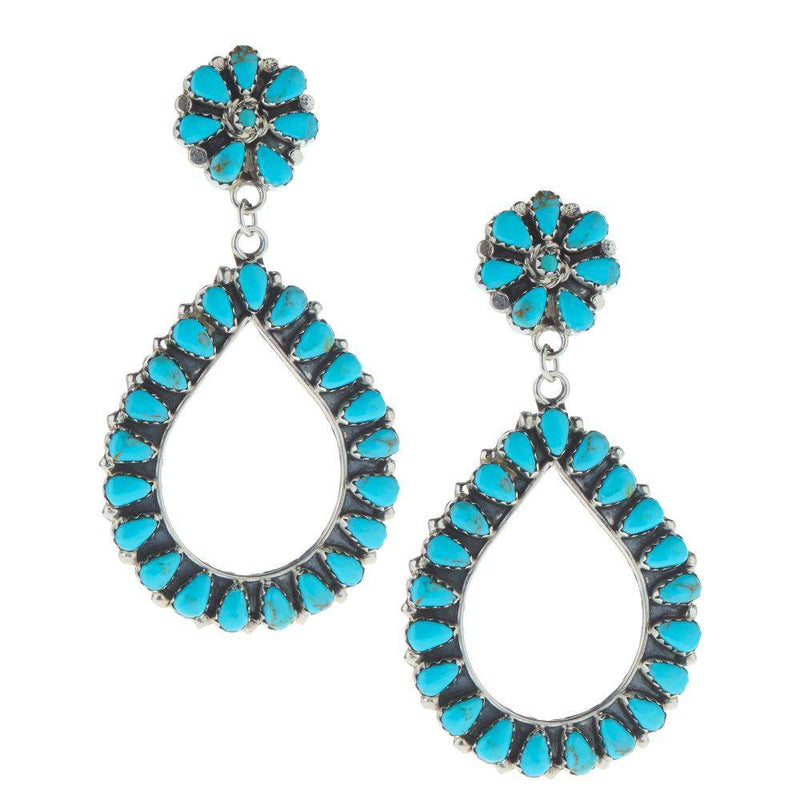 NRS Turquoise Cluster Drop Earrings