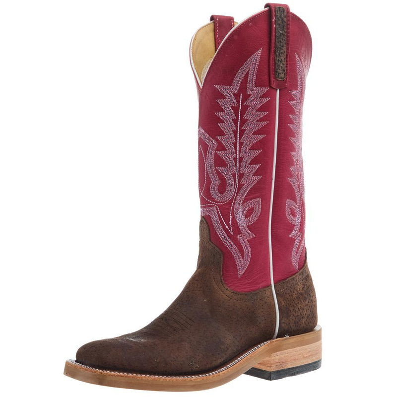 Women`s AB Ride Ready Charcoal Boar Vamp 13In Cherry Buffamonte Top Boot