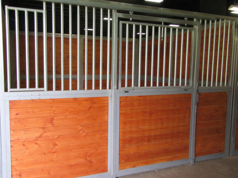 12` SQUARE TUBE STALL FRONT WITH SWING DOOR (board ready)