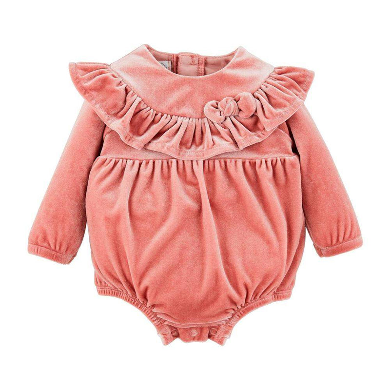 Baby Girl's Pink Velvet Bubble
