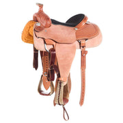 Natural 1/4 Breed Team Roping Saddle