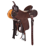 13in 30MDX Chocolate Combo Tooled Barrel Saddle