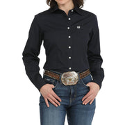 Women's Navy Button Down Shirt