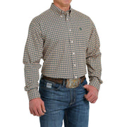 Men's Stretch Medallion Print Button Down Shirt