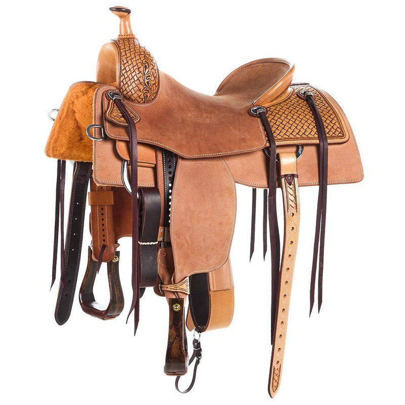 Martin Saddlery Natural Antique 1/4 Breed Coarse Weave Performance Saddle