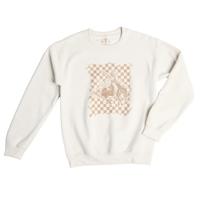 Women's Checkered Bronc Crewneck Sweatshirt
