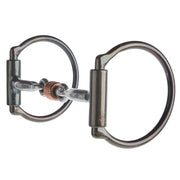 Dutton Bits 3 Piece Dog Bone W/ CPR Rings D Ring Snaffle