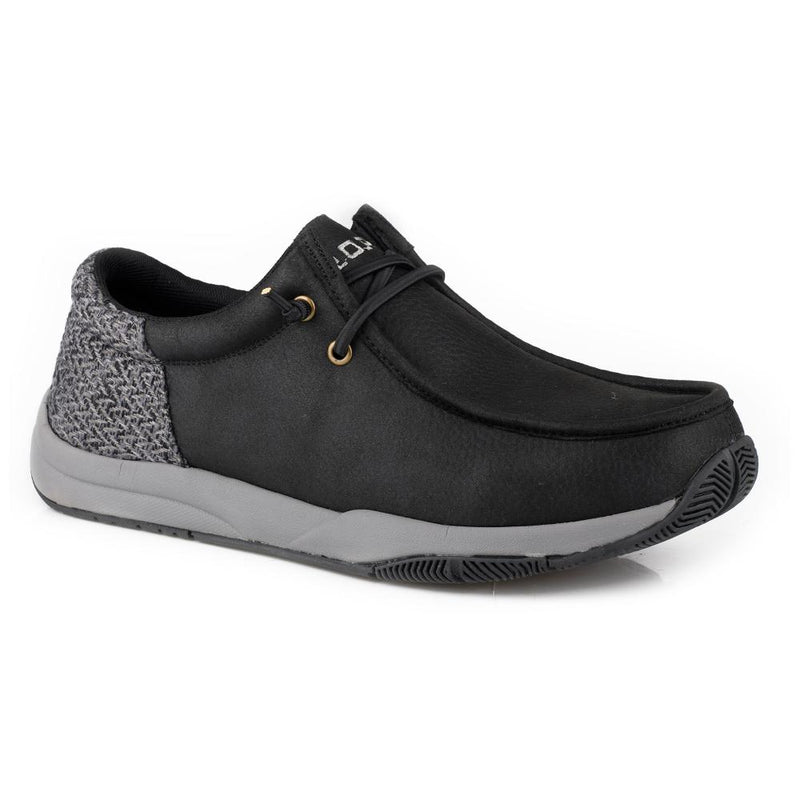 Men`s Black Clearcut Low Tweed Casual Shoe