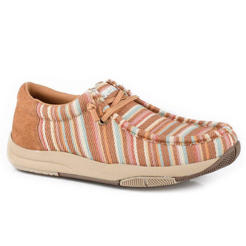 Women`s Clearcut Cognac Canvas Multi Strip Casual