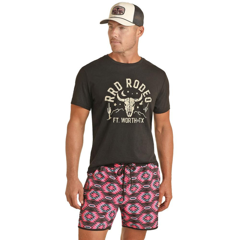 Men's Aztec Pink Swim Shorts