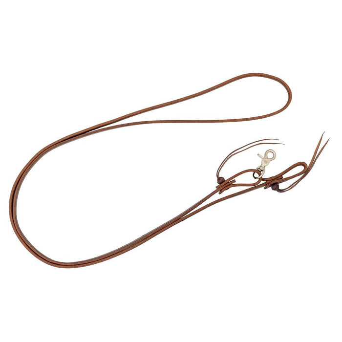 1/2" Chocolate Harness Leather Roping Reins with Cowboy Knot