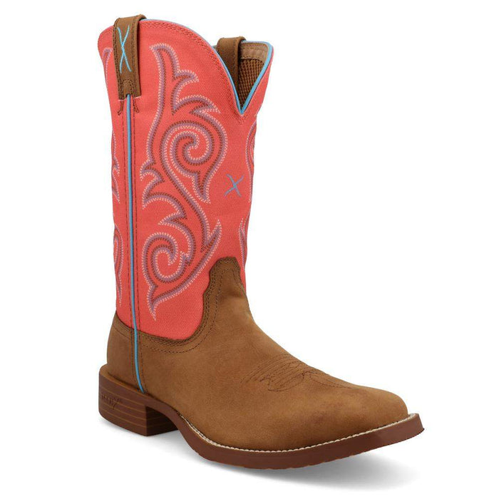 Women`s Distressed Saddle 11In Top Salmon Boot