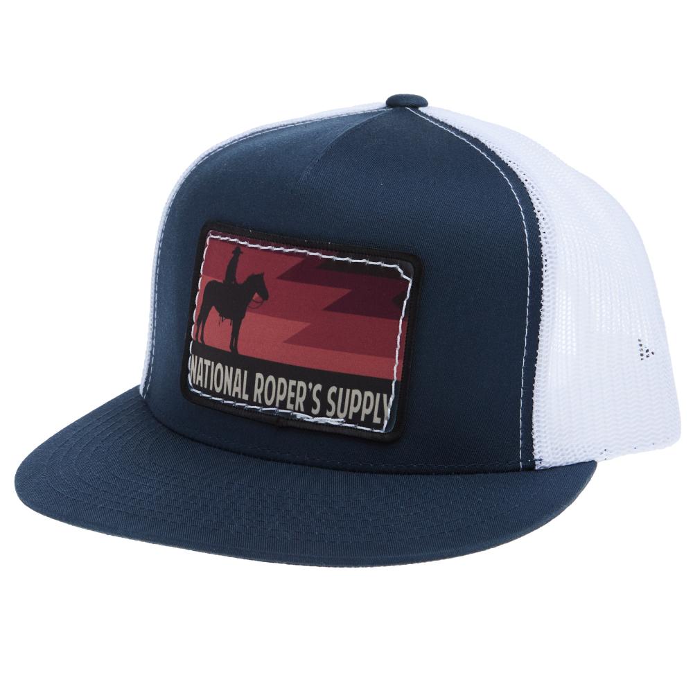 NRS National Ropers Supply Navy and White Cap