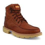 Men`s Brown WP Vamp Soft Moc Toe 6In Top Work Boot