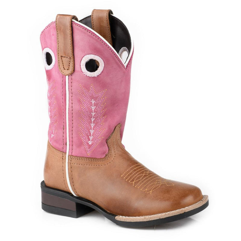 Children`s James with Pink Shaft Cowgirl Boot