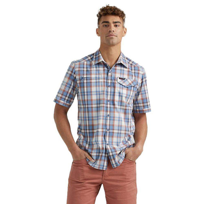Wrangler Men's ATG Asymmetrical Zip Pocket Button Down