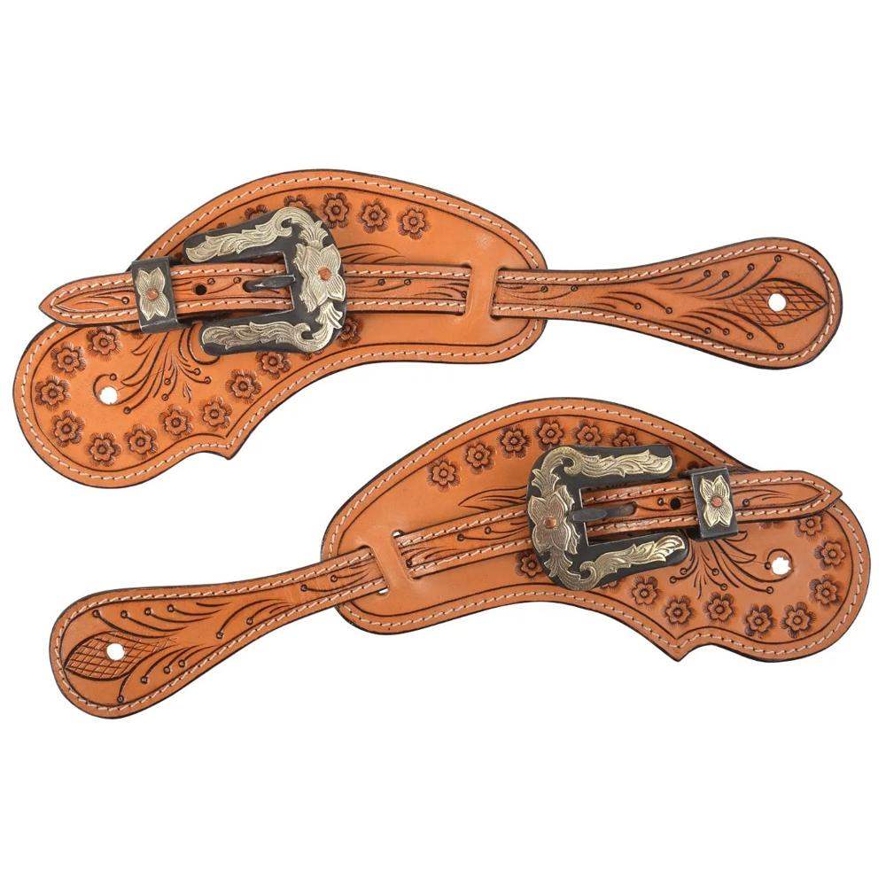 Premium Harness Leather Spur Straps by Circle Y main image 1