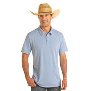 Rock & Roll Denim Men's Powder Blue Polo