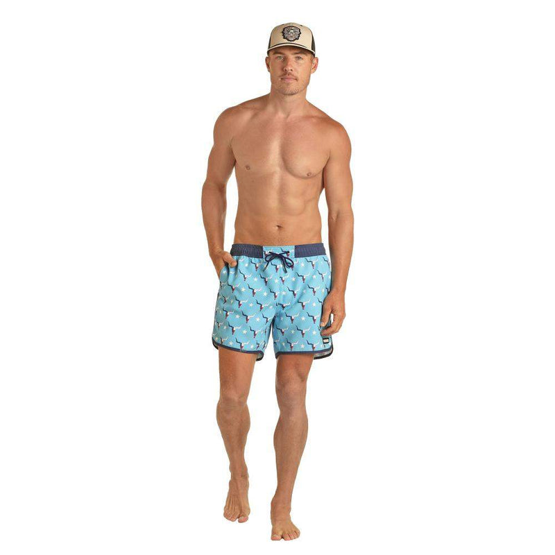 Rock & Roll Denim Men's Longhorn Volley Swim Short