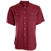 Men's Sol Maroon Pearl Snap Shirt