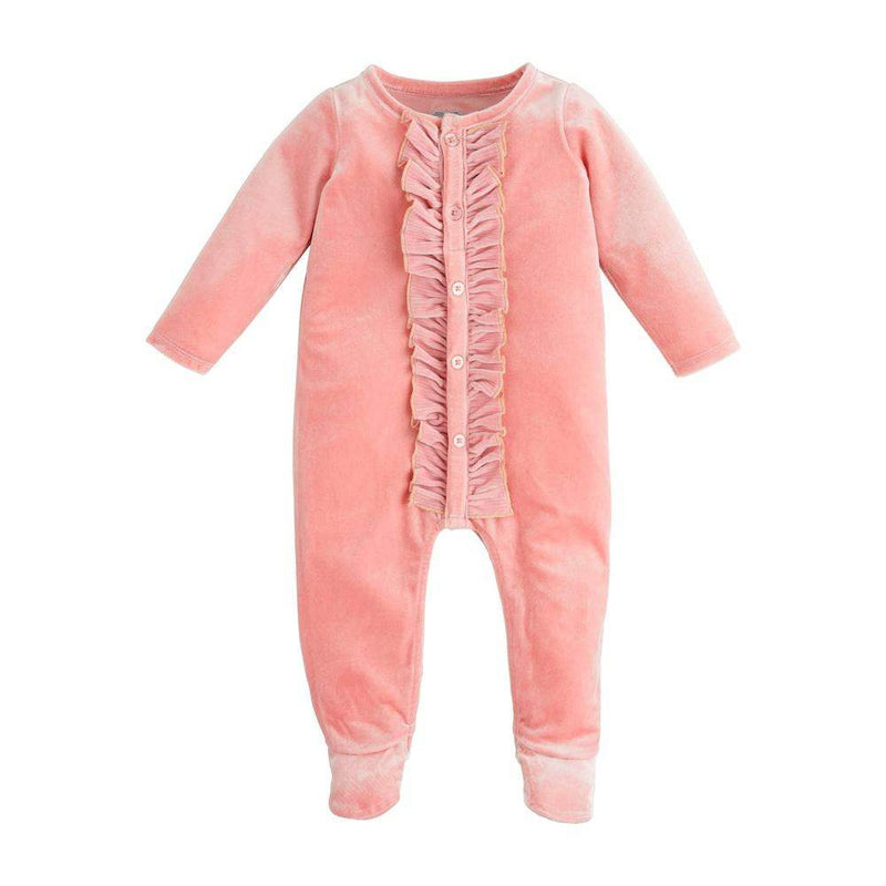 Girl's Pink Velour Sleeper