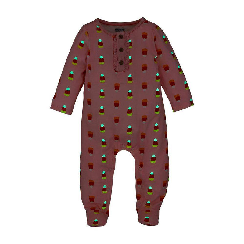 Girl's Candy Corn Glow Sleeper