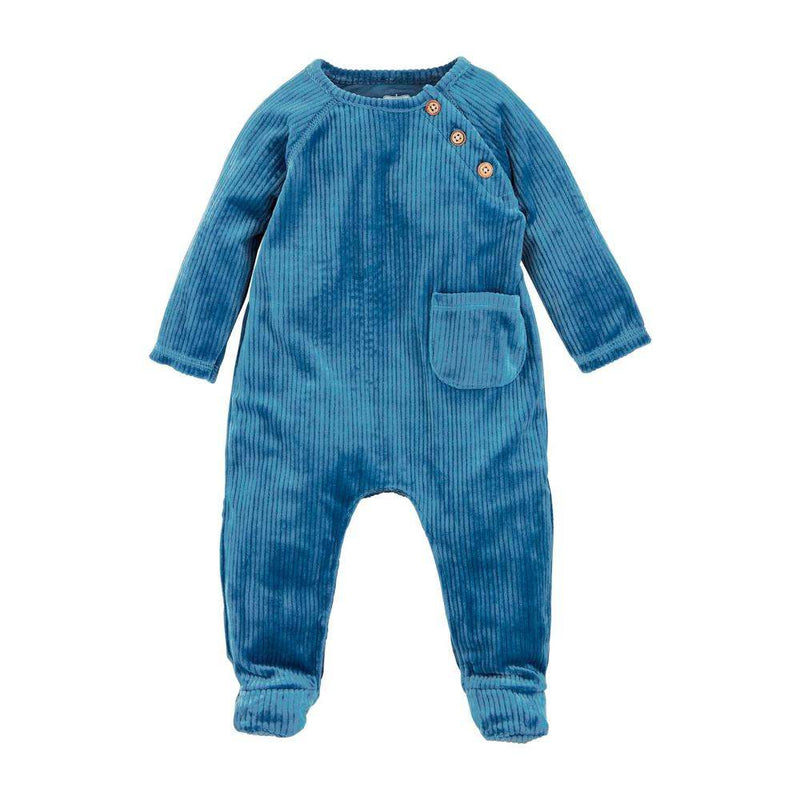 Mud Pie Blue Velour Sleeper